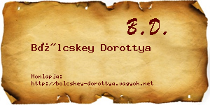 Bölcskey Dorottya névjegykártya