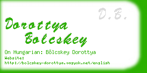dorottya bolcskey business card
